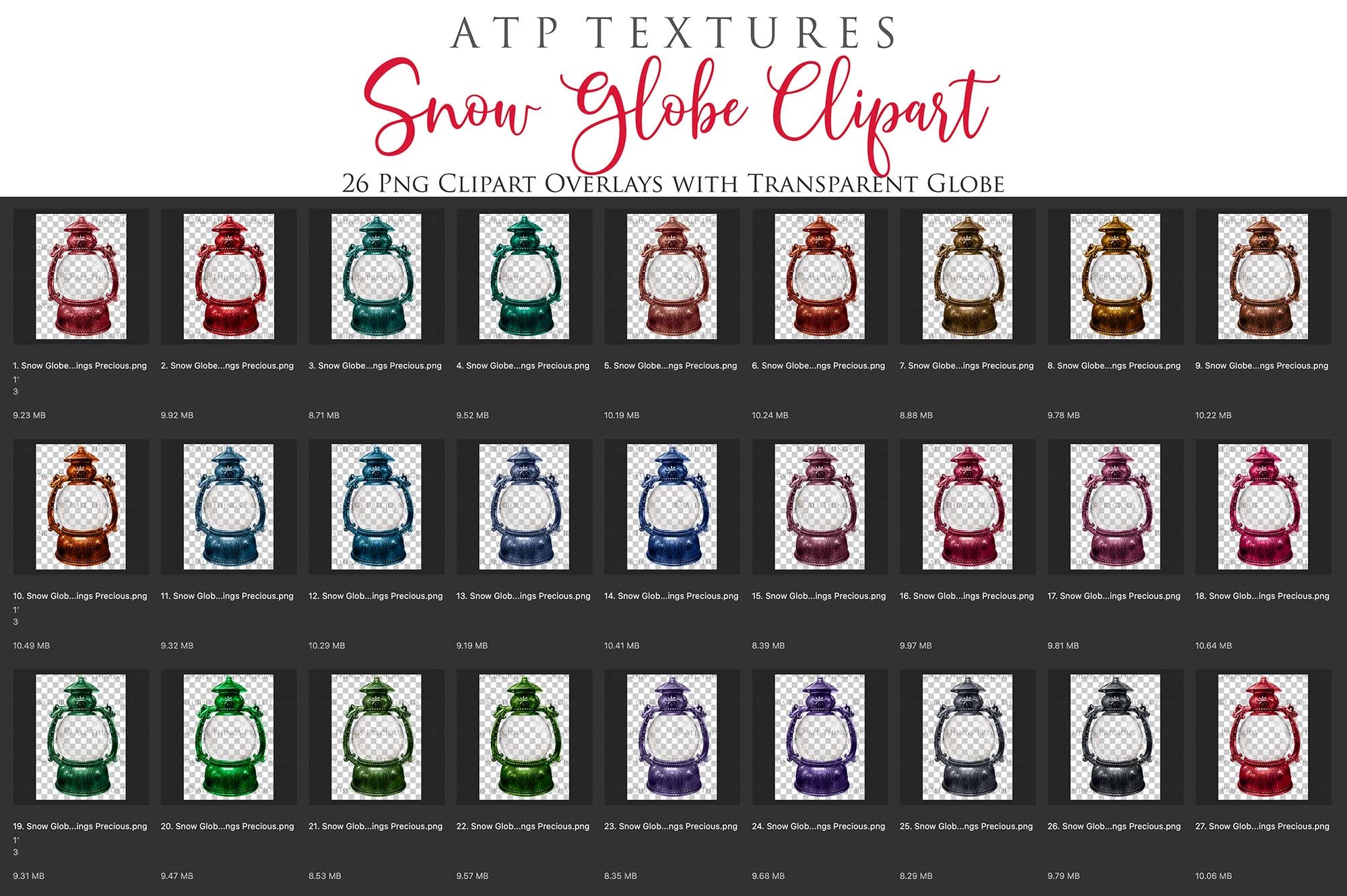 Digital Snow Globe Overlays, with snow flurries and a PSD Template included in the set. Transparent Glass Graphic Effects. Png Overlays with Photoshop Digital template file. High resolution, 300dpi. Visit the Website for more add ons, Actions, Overlays and Christmas Theme Products at ATP Textures.